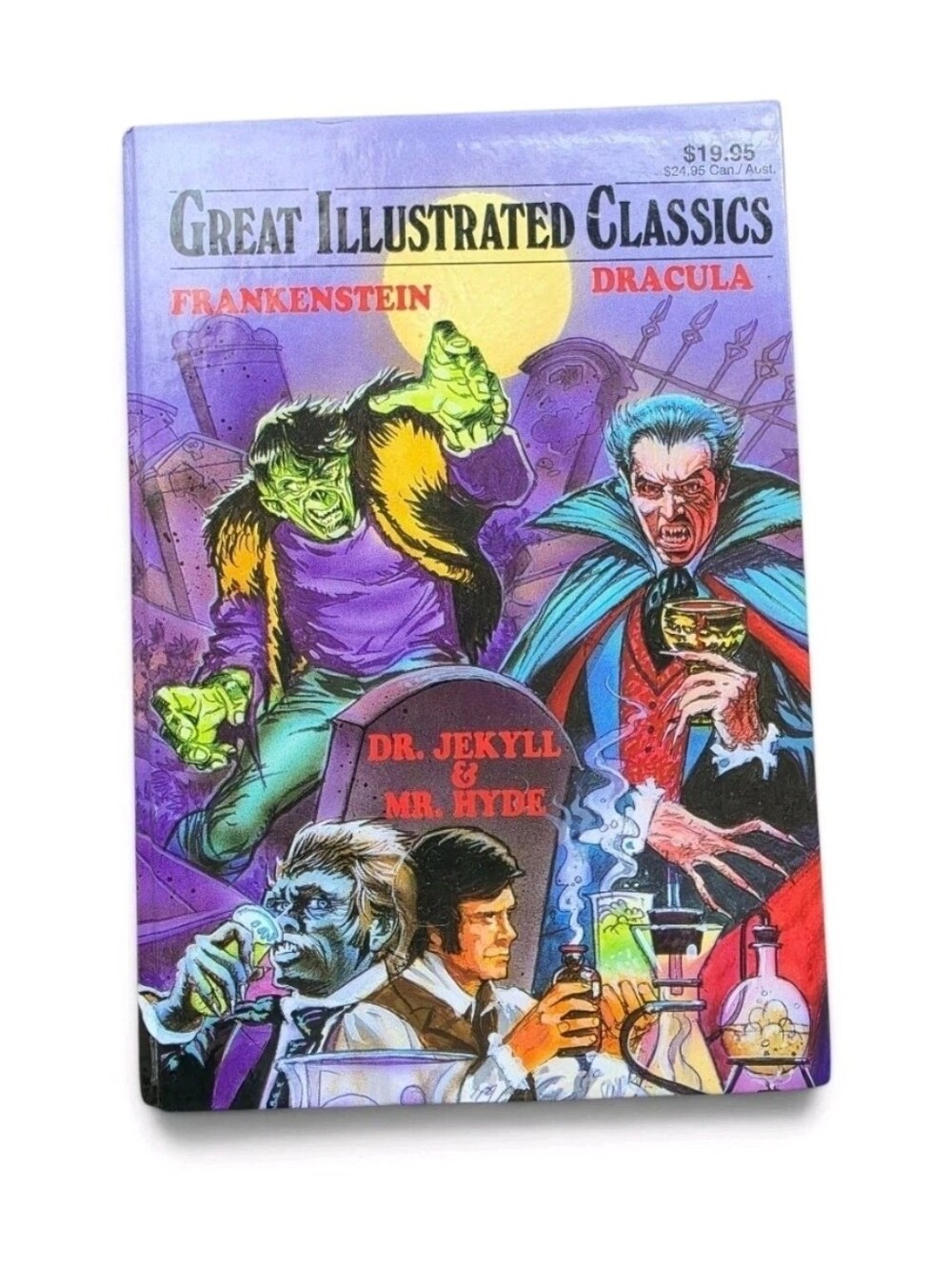 Vintage Great Illustrated Classics 3 Books In 1 Frankenstein Dracula Dr. Jekyll